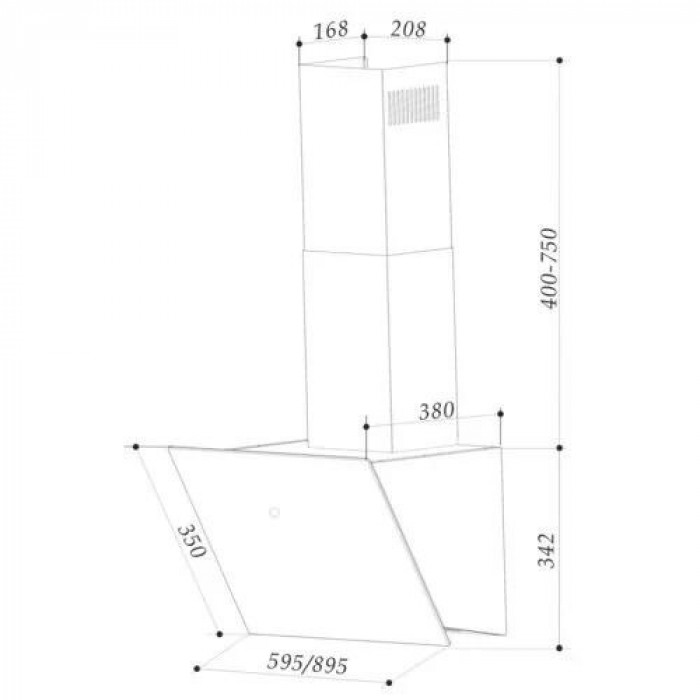 Витяжка похила BERG Dust 90 Black