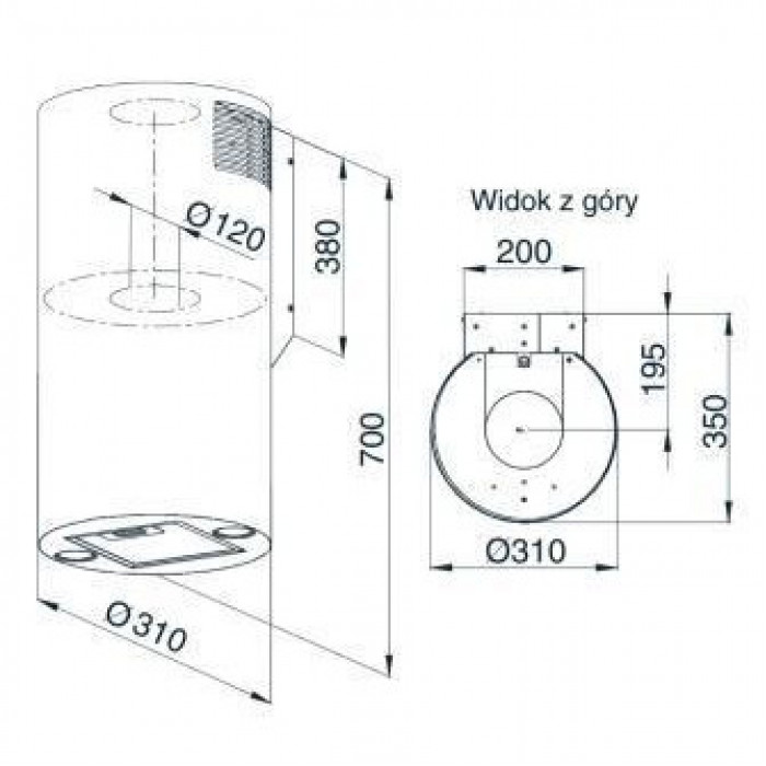 Витяжка декоративна MPM Product MPM-31-OT-01