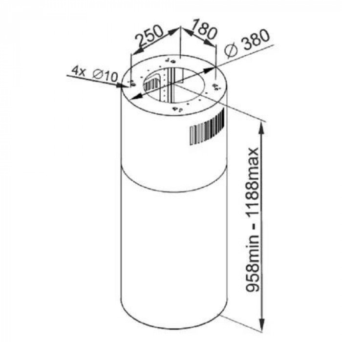 Витяжка декоративна BERG Floyd White Isola