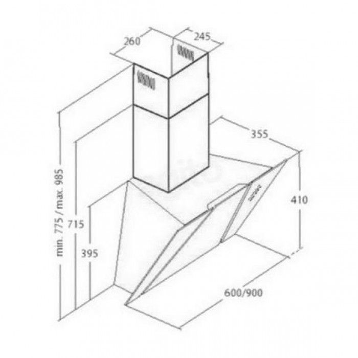 Витяжка похила AKPO WK-9 Cetias 60 black