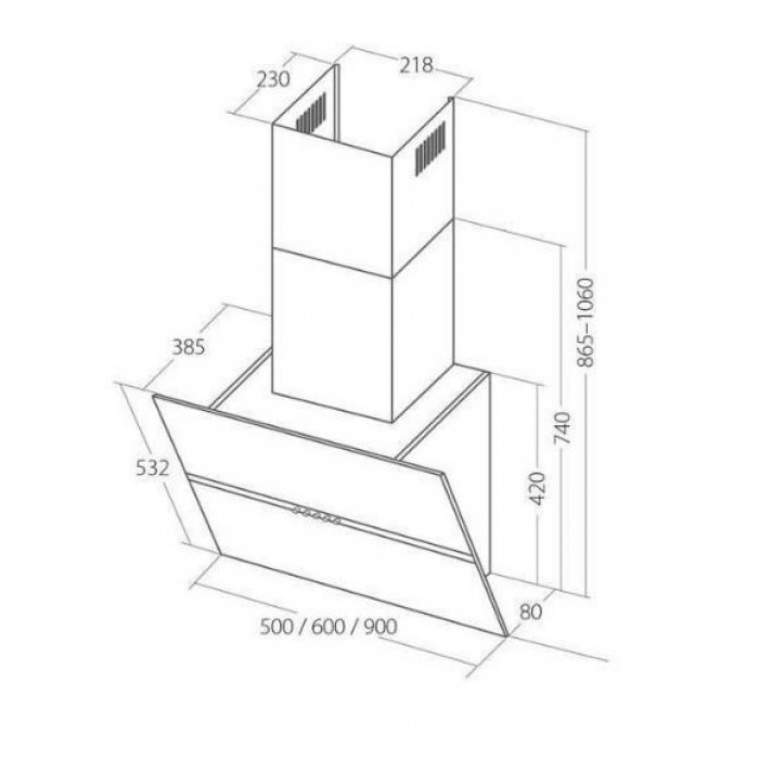 Витяжка похила AKPO WK-4 Venus Eco 90 black