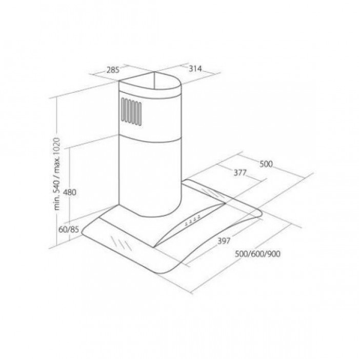 Витяжка декоративна AKPO WK-6 LARGO 90
