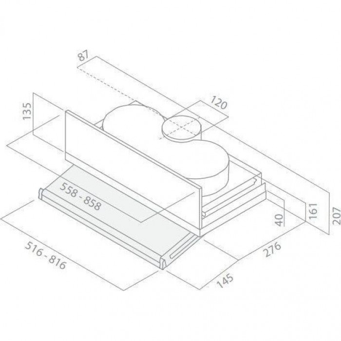 Витяжка телескопічна Elica CIAK LUX GR/A/L/56