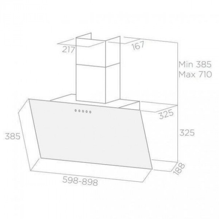 Витяжка похила Elica SHIRE WH/A/90