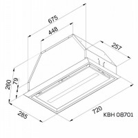 Витяжка вбудована KERNAU KBH 08701 B