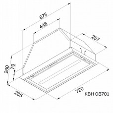 Витяжка вбудована KERNAU KBH 08701 B