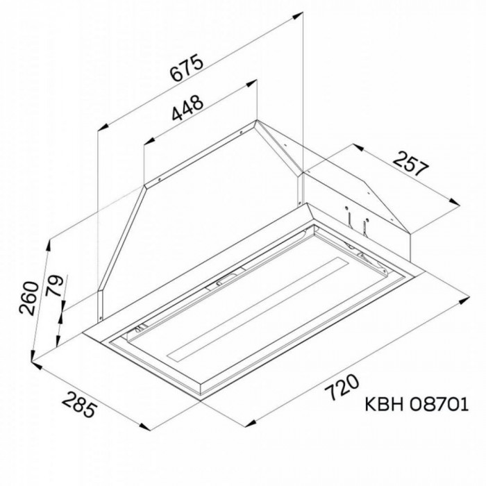 Витяжка вбудована KERNAU KBH 08701 B