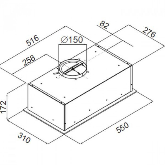 Витяжка вбудована KERNAU KBH 1060.1 W