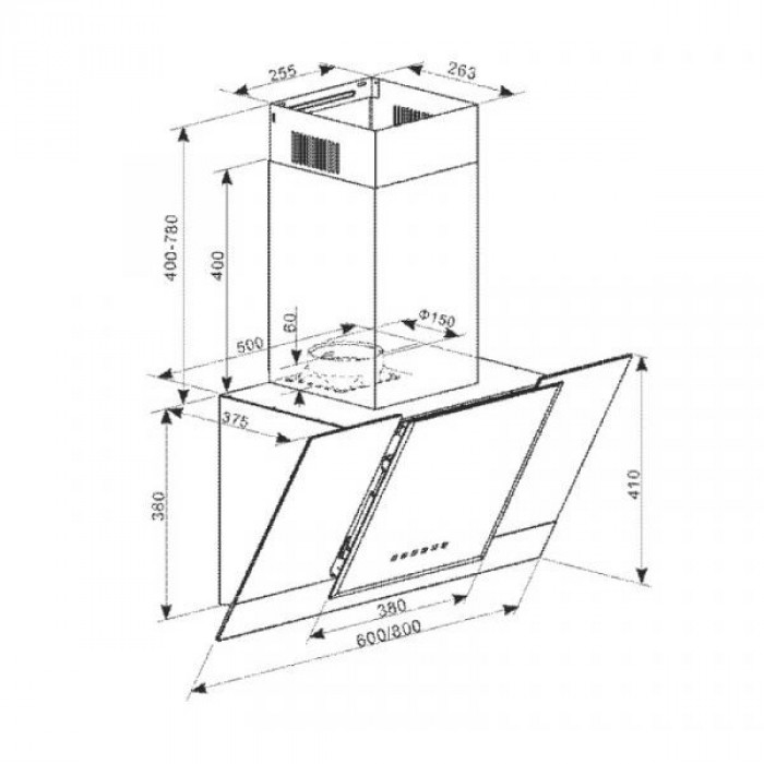 Витяжка похила Kaiser AT 8438 F Eco