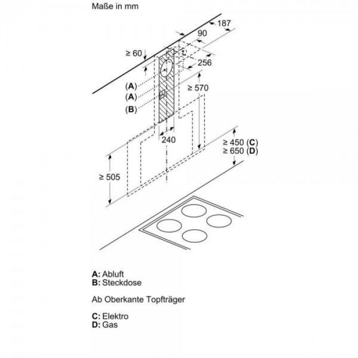 Витяжка декоративна Siemens LC97FLP60