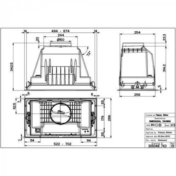 Витяжка вбудована Faber INKA PLUS HC X A52 (305.0602.047)