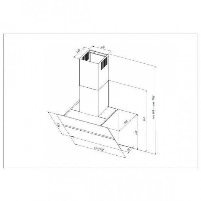 Витяжка похила AKPO WK-9 Venus 90 black