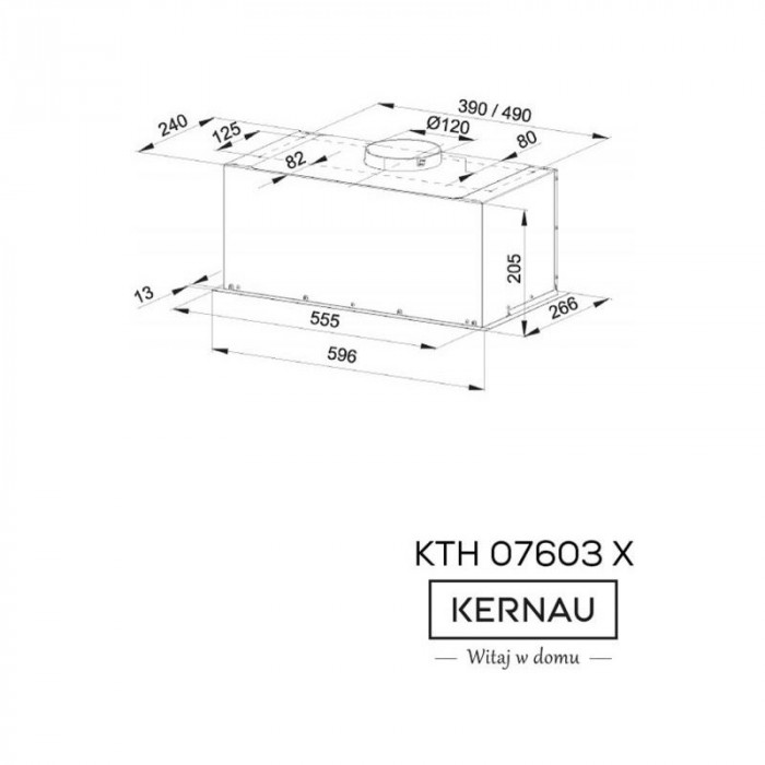 Витяжка вбудована KERNAU KBH 07603 X