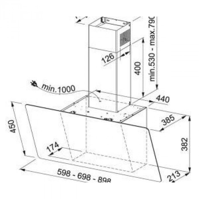 Витяжка похила Franke EVO PLUS FPJ 625 V BK/SS (330.0528.064)