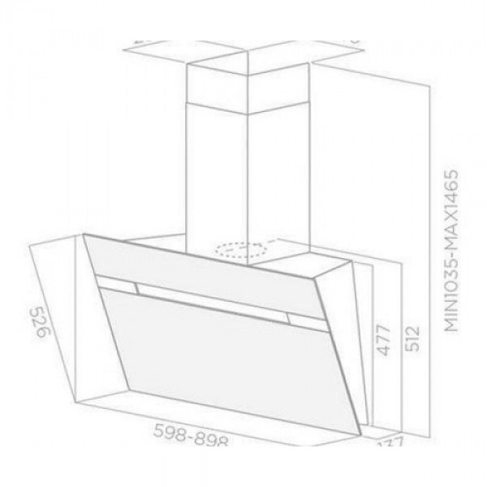 Витяжка похила Elica STRIPE BL/A/90/LX