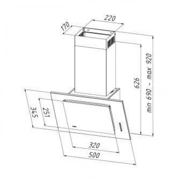 Витяжка похила AKPO WK-4 Optima 50 White