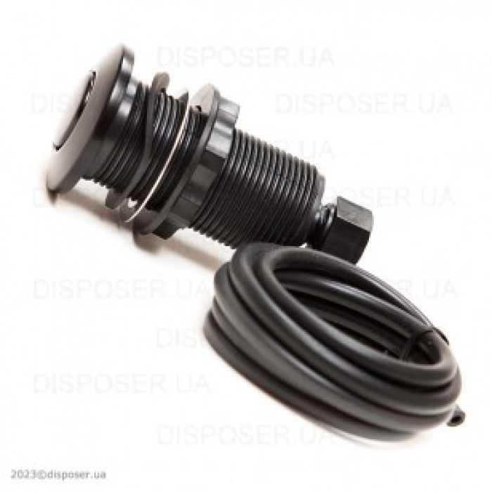 Пневмокнопка чорна глянсова  Ø32 мм