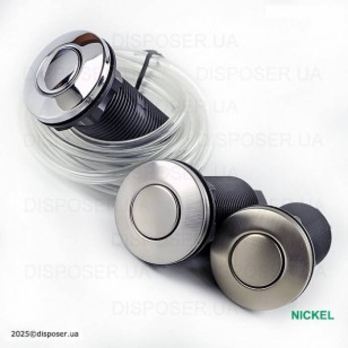 Пневмокнопка металева матовий нікель Ø32 мм