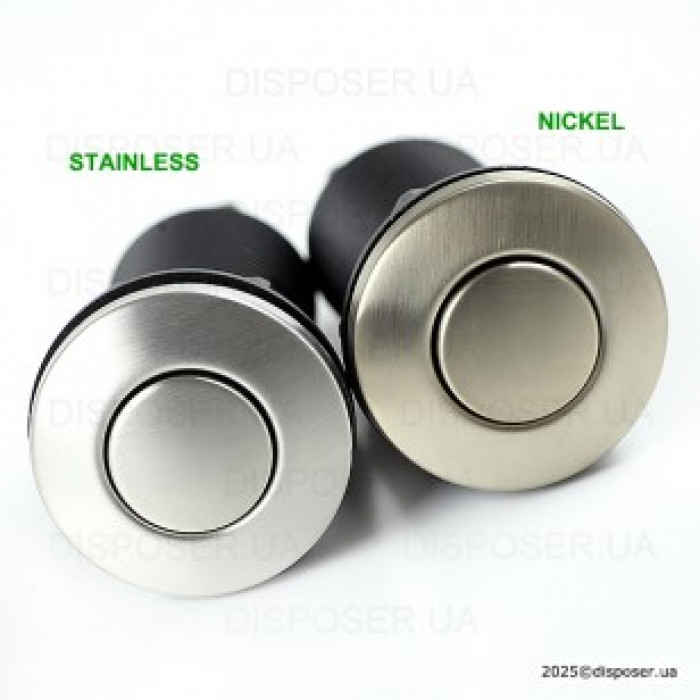 Пневмокнопка металева матовий нікель Ø32 мм