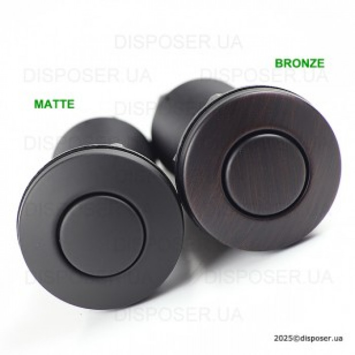 Пневмокнопка металева чорна вінтажна Ø32 мм