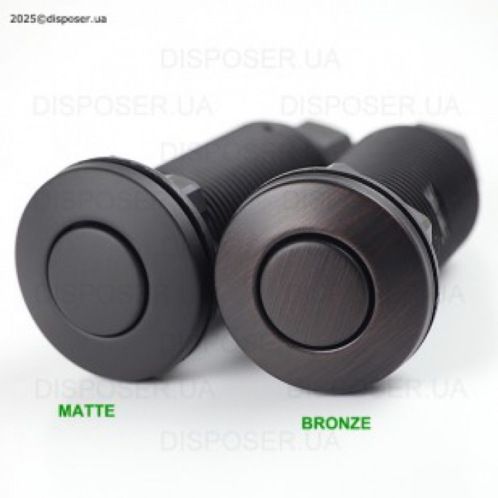 Пневмокнопка металева чорна вінтажна Ø32 мм