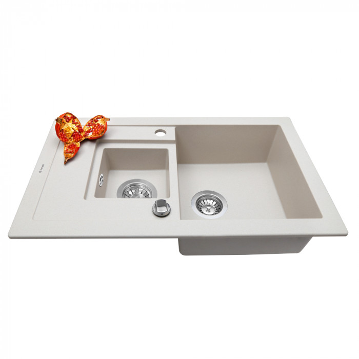 Мийка кухонна гранітна PERFELLI PIERRA PGP 536-78 LIGHT BEIGE