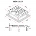 Поверхня газова на металі PERFELLI HGM 61624 WH