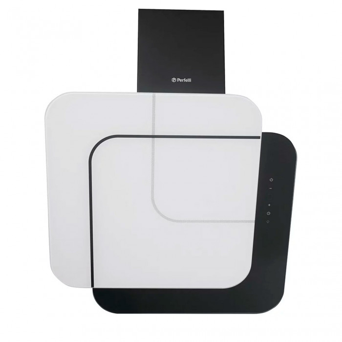 Витяжка декоративна похила PERFELLI DNS 9753 B 1100 WH/BL LED Strip