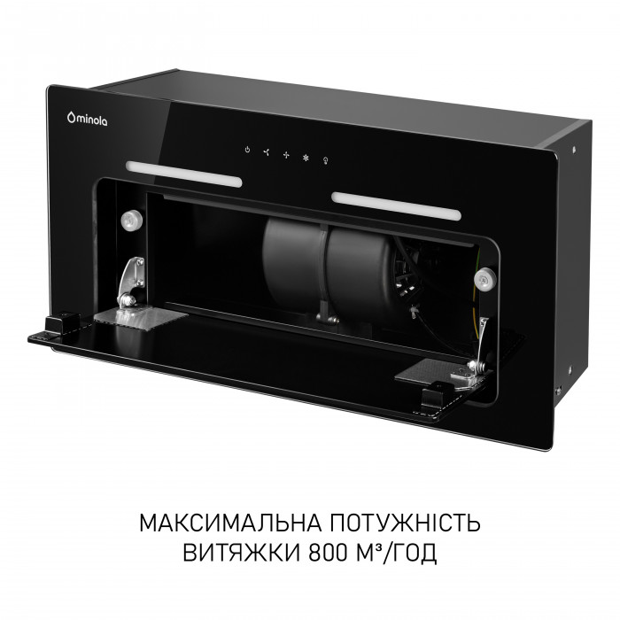 Витяжка повновбудована MINOLA HBI 6473 BL GLASS 800 LED Line