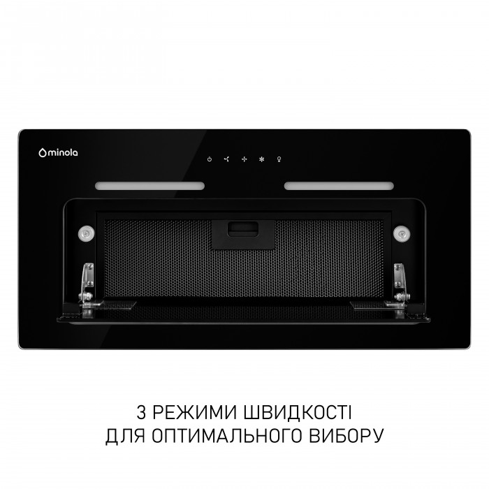Витяжка повновбудована MINOLA HBI 6473 BL GLASS 800 LED Line