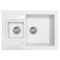 Мийка кухонна гранітна PERFELLI GRANZE PGG 506-67  WHITE