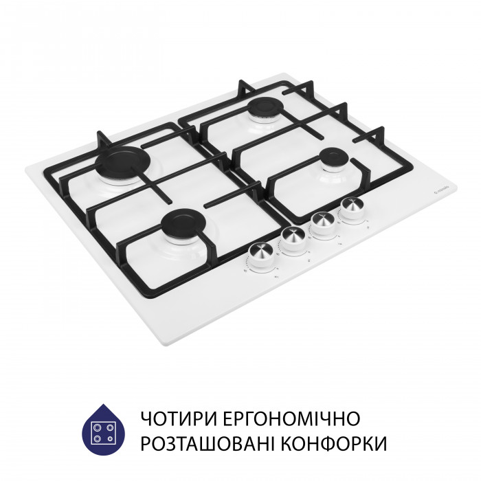 Поверхня газова на металі MINOLA MGM 614204 WH