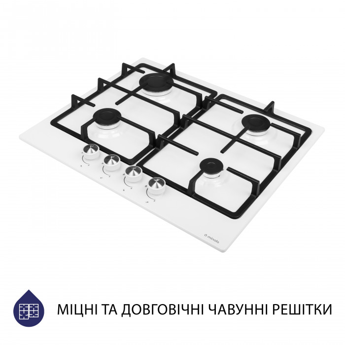 Поверхня газова на металі MINOLA MGM 614204 WH