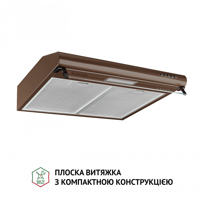 Витяжка плоска PERFELLI PL 5144 Dark BR LED