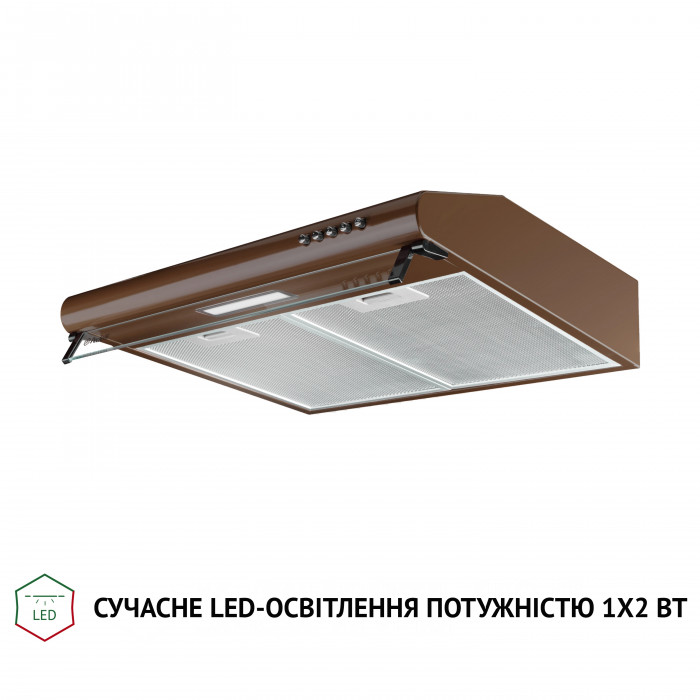 Витяжка плоска PERFELLI PL 5144 Dark BR LED