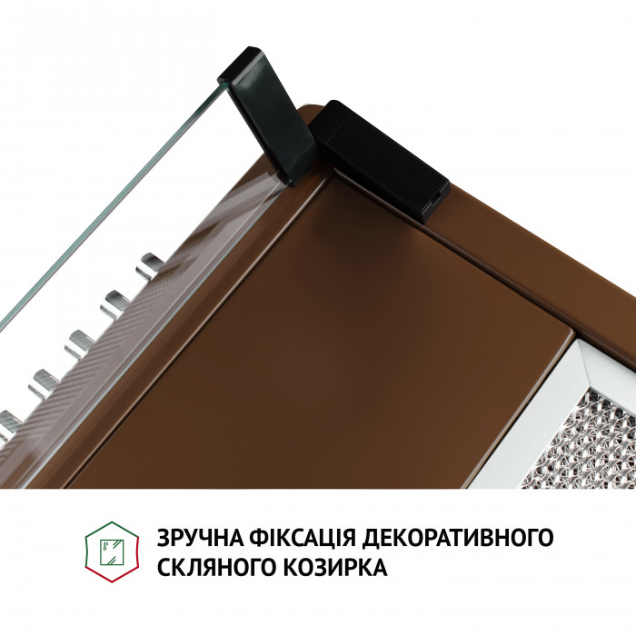 Витяжка плоска PERFELLI PL 5144 Dark BR LED