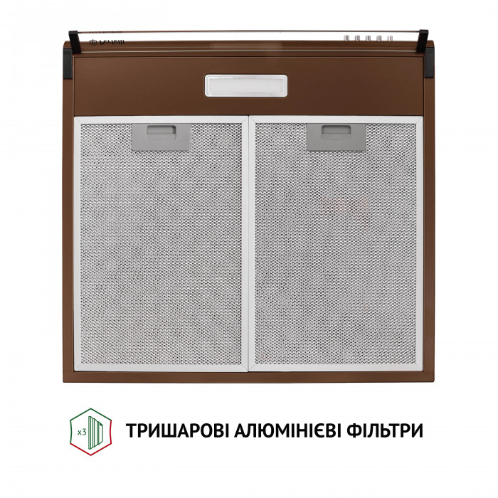 Витяжка плоска PERFELLI PL 5144 Dark BR LED