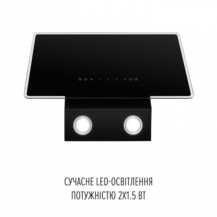 Витяжка декоративна похила PERFELLI VIO 5HW NERO