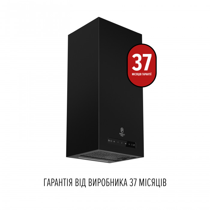 Витяжка пристінна PERFELLI DESIGN QUADRO 36 NERO SILENZIO