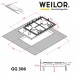 Поверхня газова Domino на склі WEILOR GG 306 WH