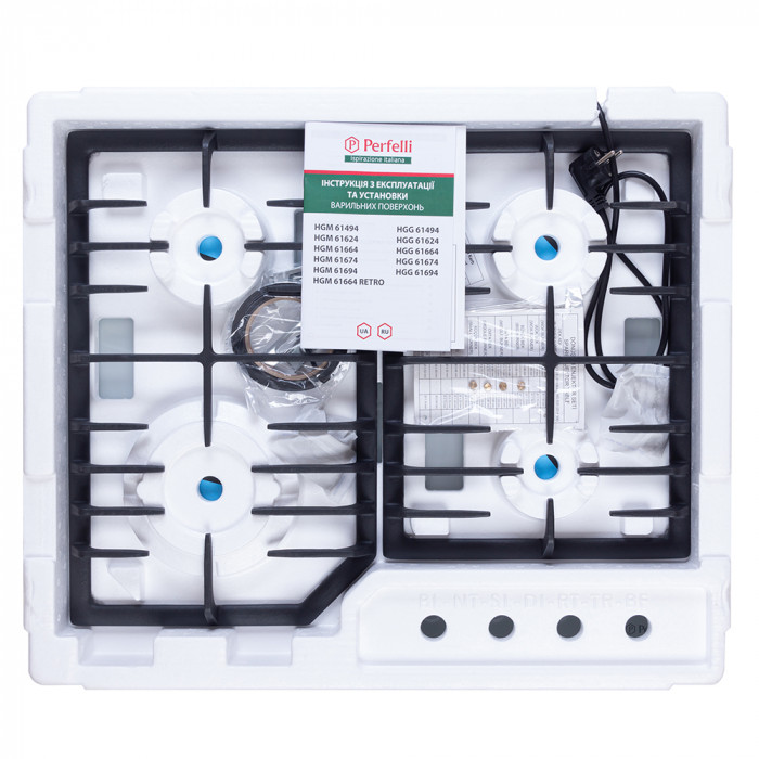 Поверхня газова на склі PERFELLI HGG 61494 WH