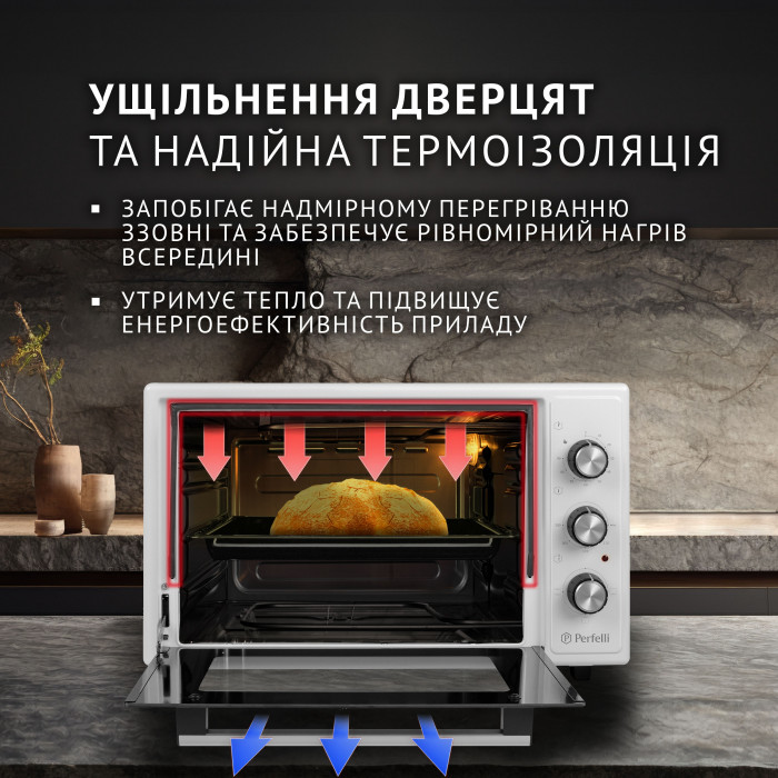 Електрична піч PERFELLI CLASSIC 37 WHITE