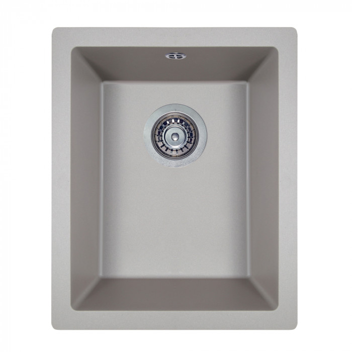 Мийка кухонна гранітна PERFELLI ESTO PGE 101-38 GREY METALLIC