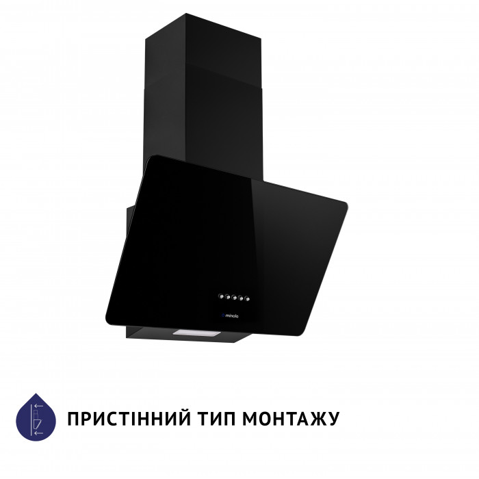 Витяжка декоративна похила MINOLA HDN 5224 BL 700 LED