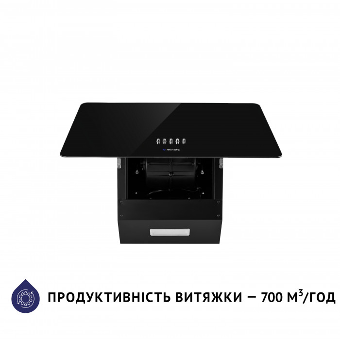 Витяжка декоративна похила MINOLA HDN 5224 BL 700 LED