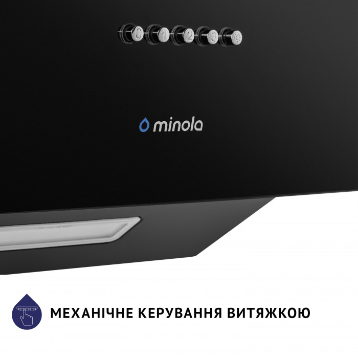 Витяжка декоративна похила MINOLA HDN 5224 BL 700 LED