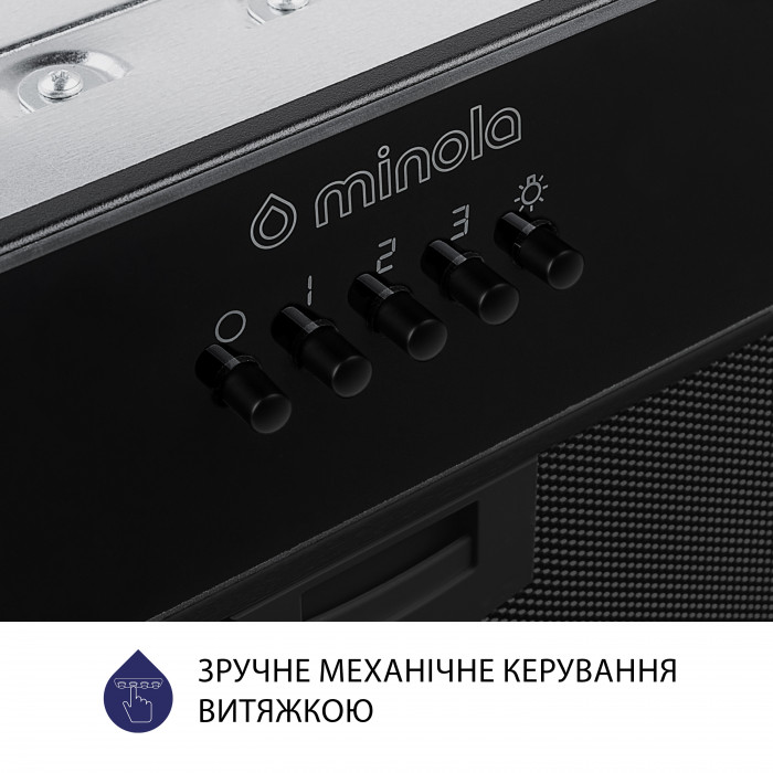 Витяжка повновбудована MINOLA HBI 52622 BL GLASS 700 LED