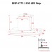 Витяжка повновбудована PERFELLI BISP 6773 WH 1100 LED Strip
