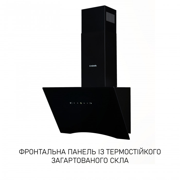 Витяжка декоративна похила Minola HVS 6612 BL 1000 LED