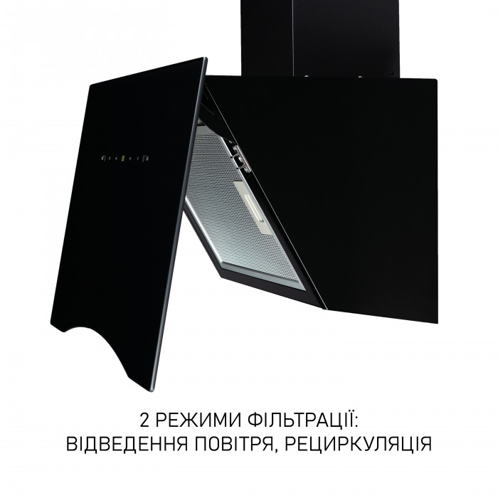 Витяжка декоративна похила Minola HVS 6612 BL 1000 LED